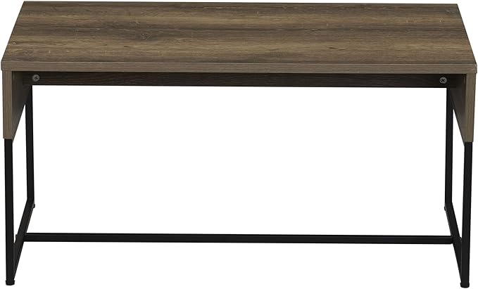 Household Essentials Wrap Rectangular Coffee Table Ashwood Rustic Wood Grain - Image 4