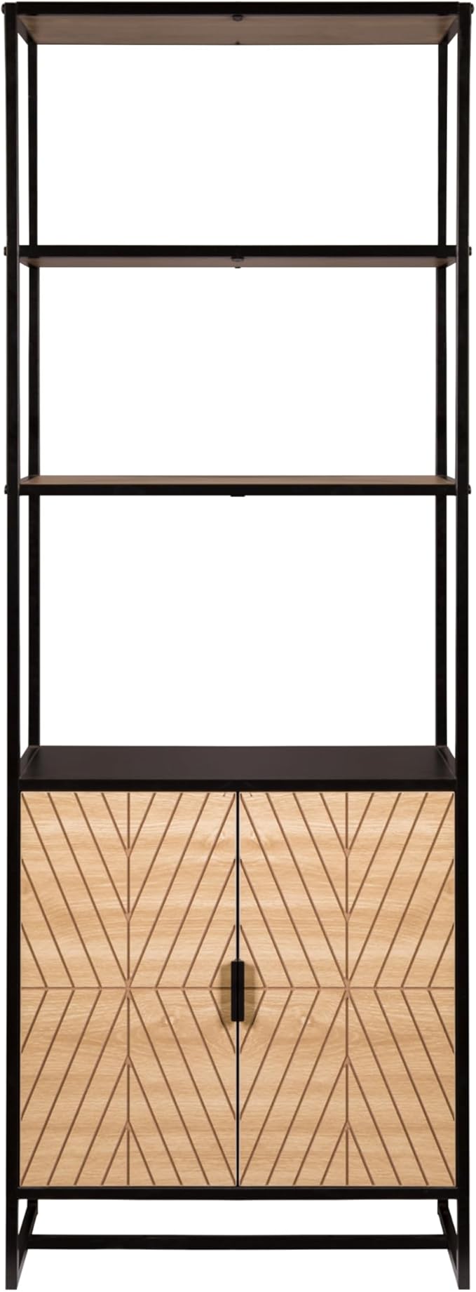 AC Pacific Bali Coastal Modern 6 Tier Bookshelf - Image 6