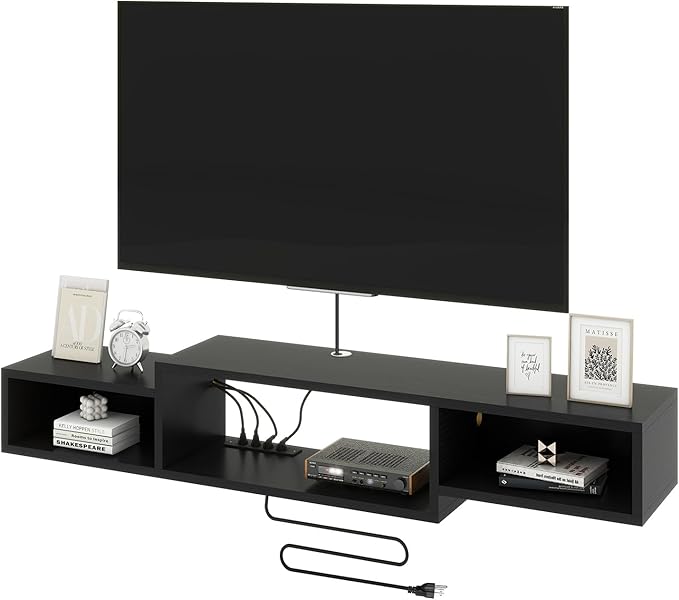IBUYKE 59" Floating TV Stand Wall Mounted by IBUYKE