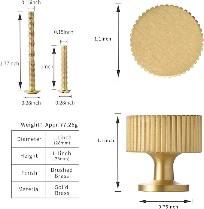 Solid Brass Cabinet Knob - Image 6