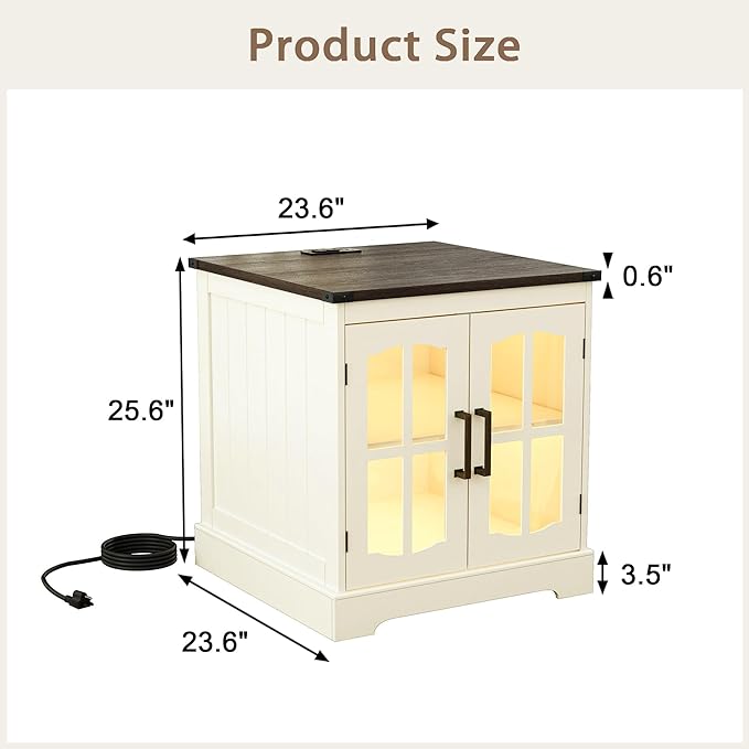 ChooChoo Farmhouse End Table, Nightstand - Image 2