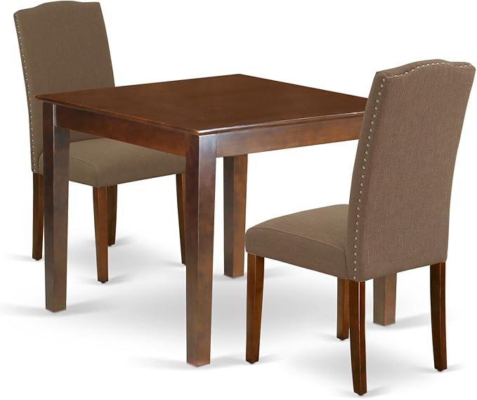 East West Furniture OXEN3-MAH-18 3 Piece Dining Room Table Set Contains a by EastWestFurniture
