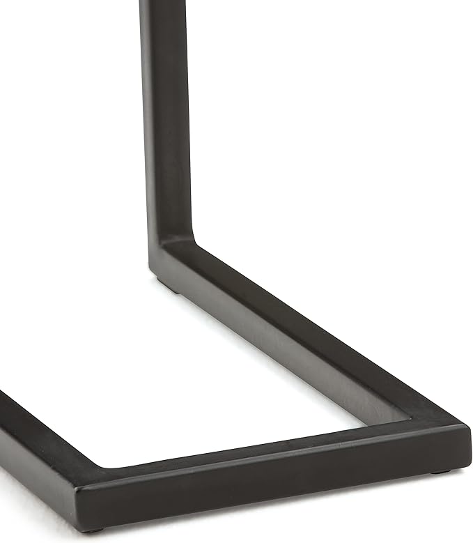 SIMPLIHOME Skyler 18-inch Wide Solid Mango/Metal Industrial C-Shaped End Table - Image 5