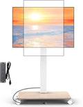 Rolling TV Stand with Power Outlet, Swivel Mobile Portable TV Cart by Unknown