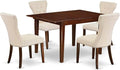 East West Furniture MLGA5-MAH-32 5 Piece Modern Dining Table Set Includes a by EastWestFurniture