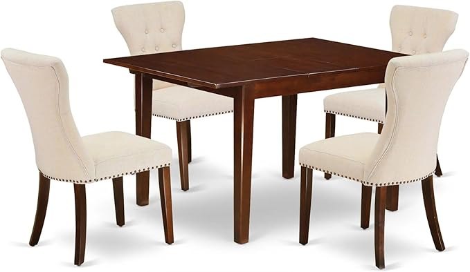 East West Furniture MLGA5-MAH-32 5 Piece Modern Dining Table Set Includes a by EastWestFurniture