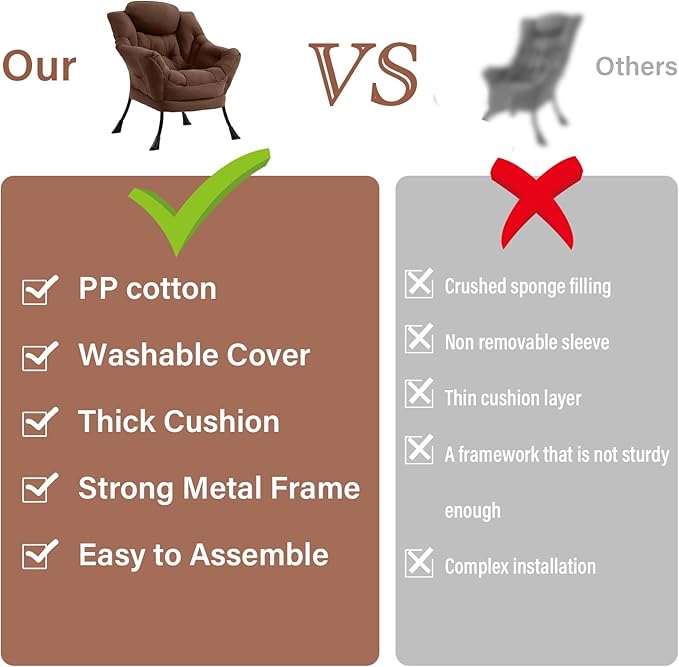 Lazy Chair for Living Room, Modern Accent Chairs - Image 4