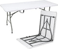 2 PCS 70.8" W X 29" D X 29" H - 6 ft White Folding Table White Portable Heavy by Unknown