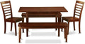 East West Furniture NOML5C-MAH-W 5 Piece Dining Table Set by EastWestFurniture