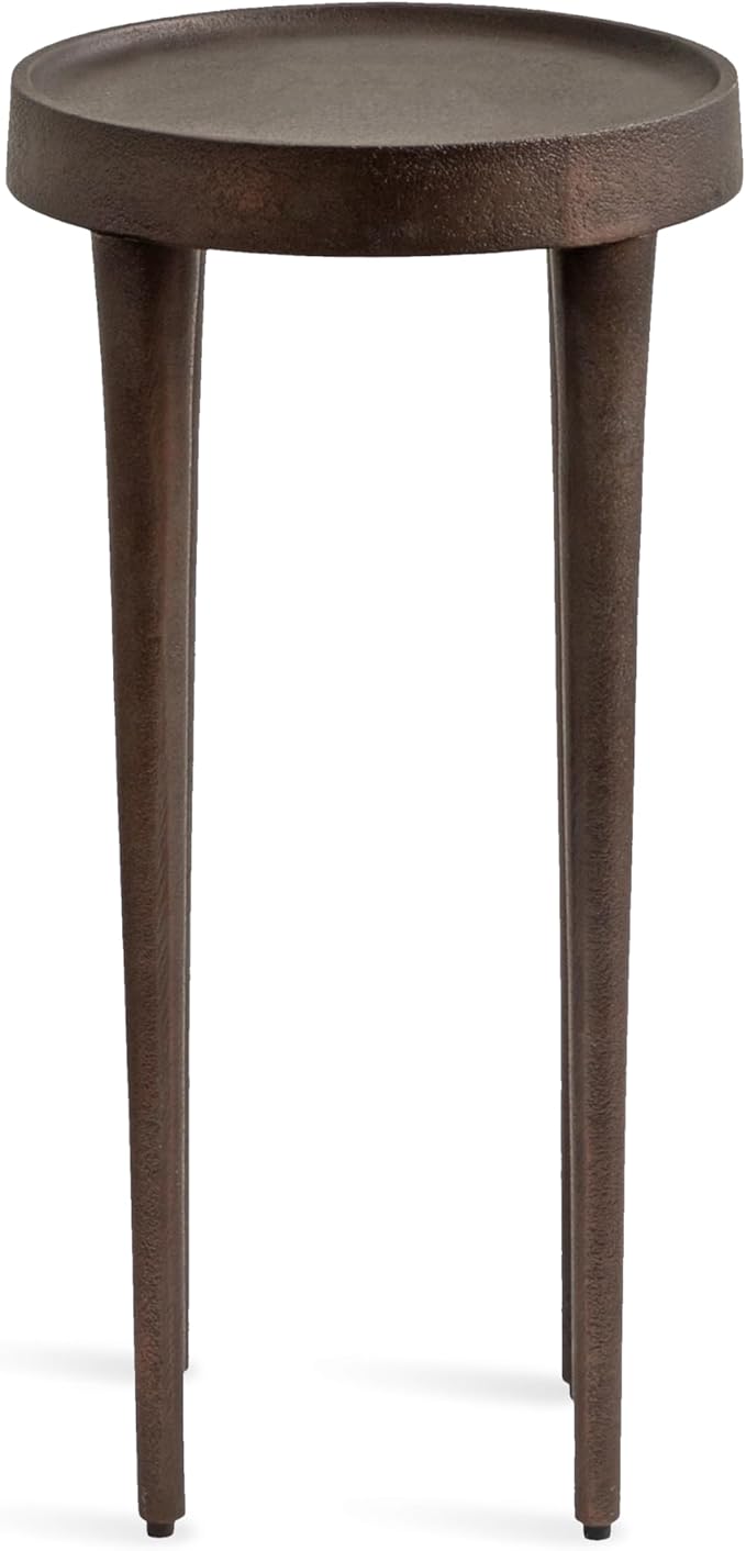 Kate and Laurel Rava Modern Metal Round Drink Table, Cast Aluminum Accent Table - Image 8