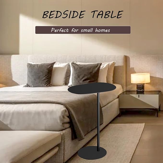 C-Shaped Side Table, Iron End Table - Image 7