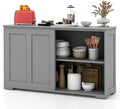 Costzon Sideboard Buffet Cabinet, Wooden Kitchen Storage Cabinet by Costzon