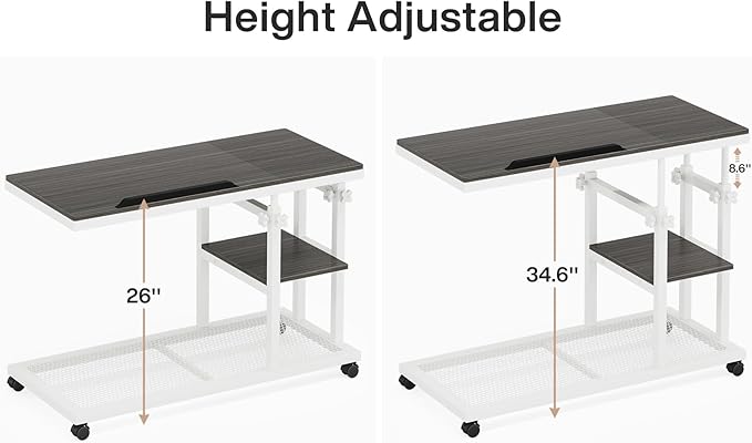 Tribesigns Height Adjustable C Table - Image 6