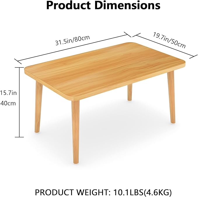 Square Coffee Table Low Table - Image 3