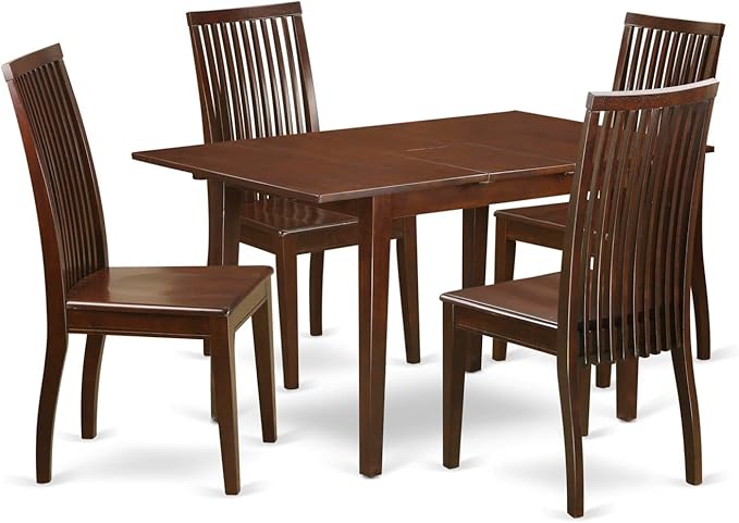 East West Furniture PSIP5-MAH-W 5 Piece Dinette Set by EastWestFurniture