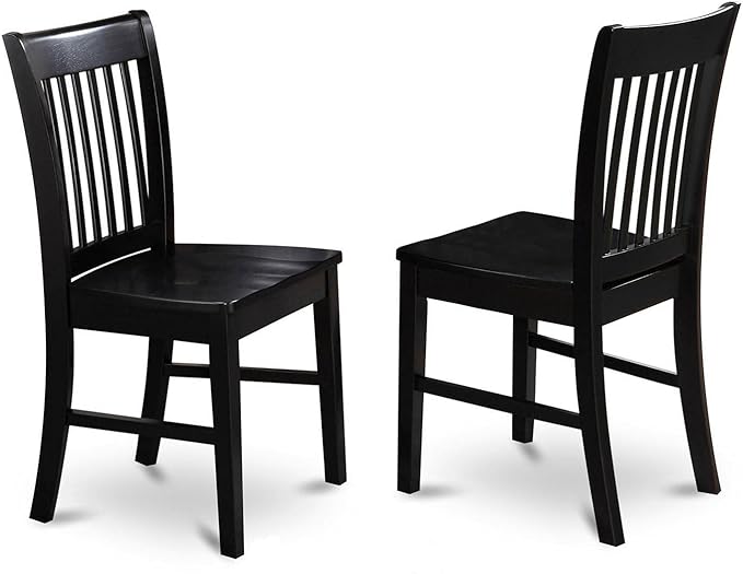 East West Furniture SHNO5-BLK-W 5 Piece Dining Set Includes a Round Dining Room - Image 3