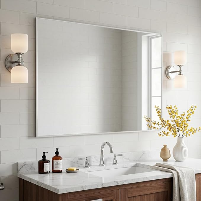 30x40 Inch Silver Bathroom Mirror by LEDLUX