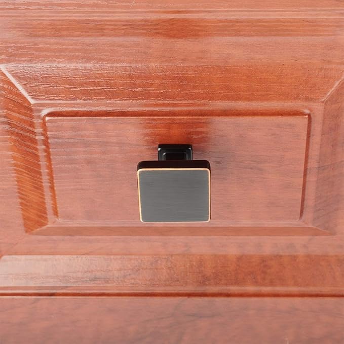 KOOFIZO 30 Pack Oil Rubbed Bronze Cabinet Knobs Bronze Drawer Knobs K08 Square - Image 7