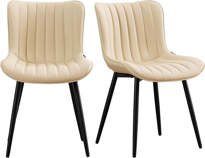YOUNUOKE Mid-Century Modern Dining Chairs Set of 2, Armless Accent Chair - Image 8