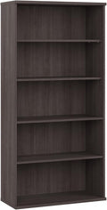 Bush Business Furniture Studio C Tall 5 Shelf Bookcase in Storm Gray, Large by BushBusinessFurniture