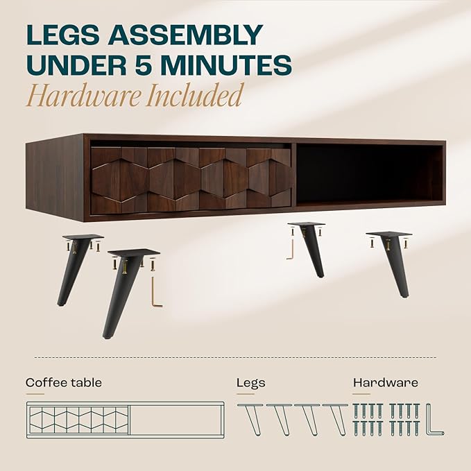 Bme Georgina Solid Wood Coffee Tables - Image 3