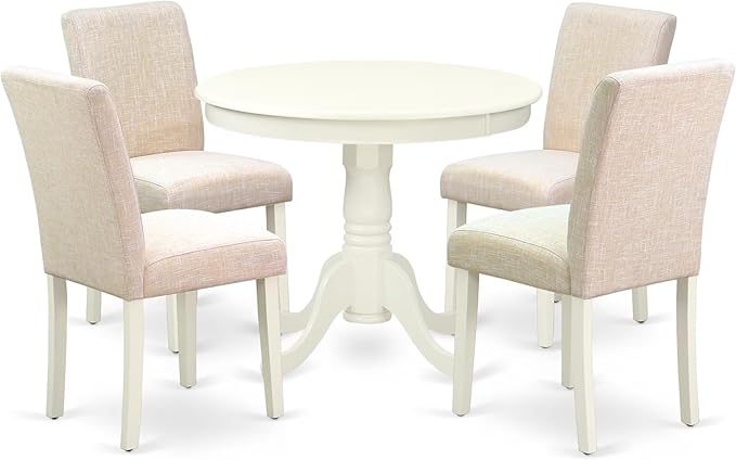 East West Furniture ANAB5-LWH-02 5 Piece Dining Table Set by EastWestFurniture