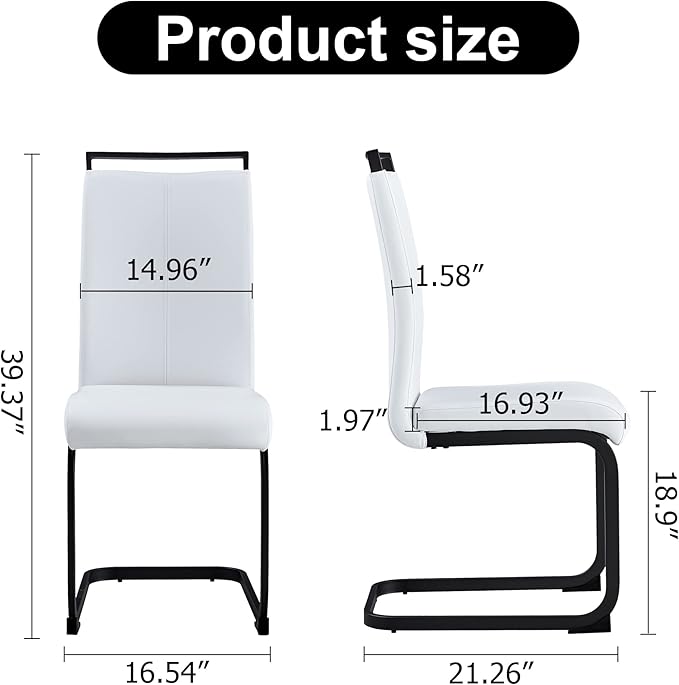 Dining Chairs Set of 8, Modern Kitchen Chairs - Image 3