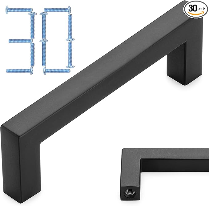 KOOFIZO 30-Pack Solid Square Bar Cabinet Handle by Koofizo