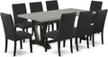 East West Furniture V697DR124-9 9 Piece Dining Table Set Includes a Rectangle by EastWestFurniture