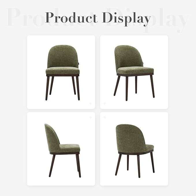 COLAMY Upholstered Dining Chairs Set of 2, Large Dining Room Kitchen Chairs - Image 6