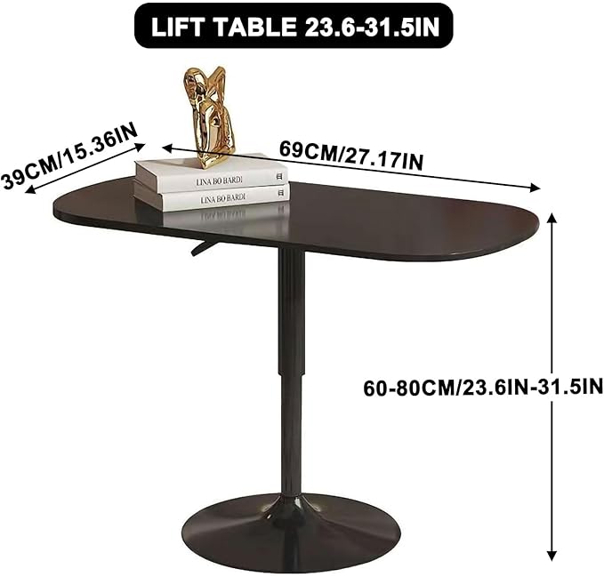 Adjustable Height Couch Side Table, 23.5"-31.5" Height Laptop Table - Image 3