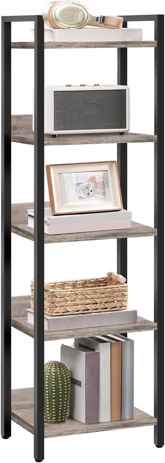5-Tier Bookshelf, Shelves Organizer - Image 7