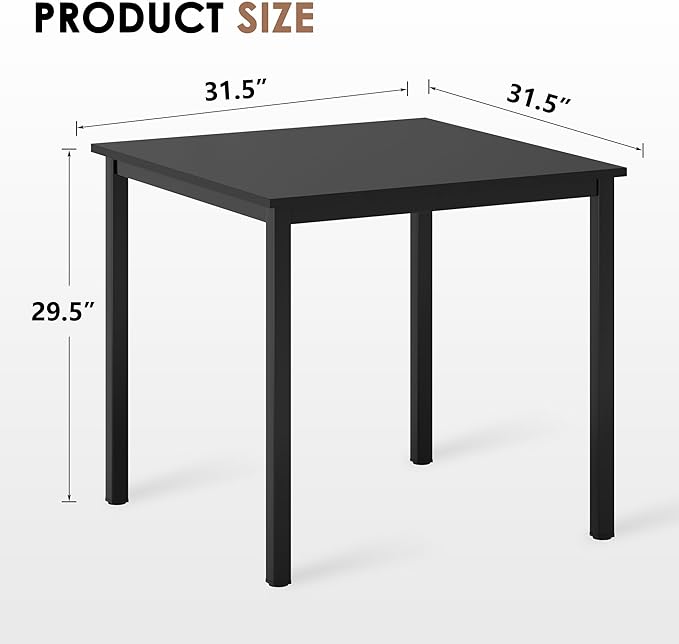 Need Small Square Dining Table- 31-1/2'' Sturdy and Heavy Duty Writing Desk - Image 3