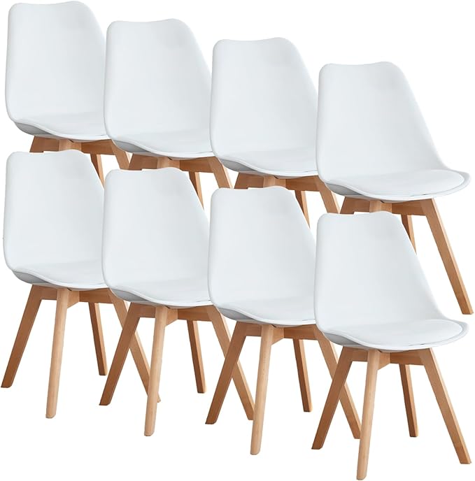 OLIXIS Dining Chairs Set of 8 Kitchen Mid Century Modern Chairs by OLIXIS