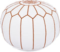 Marrakesh Gallery Genuine Leather Round Pouf Unstuffed by MarrakeshGallery