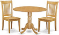 East West Furniture DLPO3-OAK-W 3 Piece Dining Room Furniture Set Contains a by EastWestFurniture