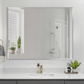 Frameless Beveled Edge Bathroom Mirror 36x24 Inch Rectangle Wall Mirror by LAMCHMOR