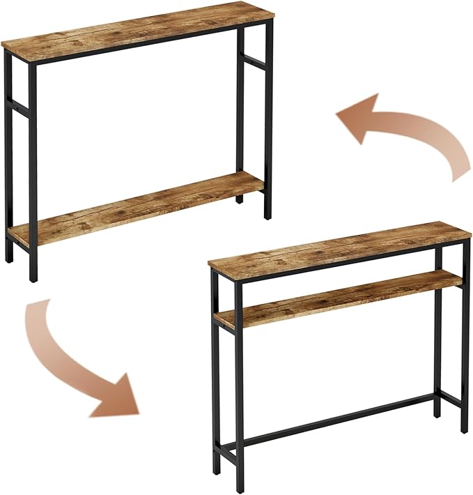 Narrow Console Table, 39.4” Sofa Table - Image 5