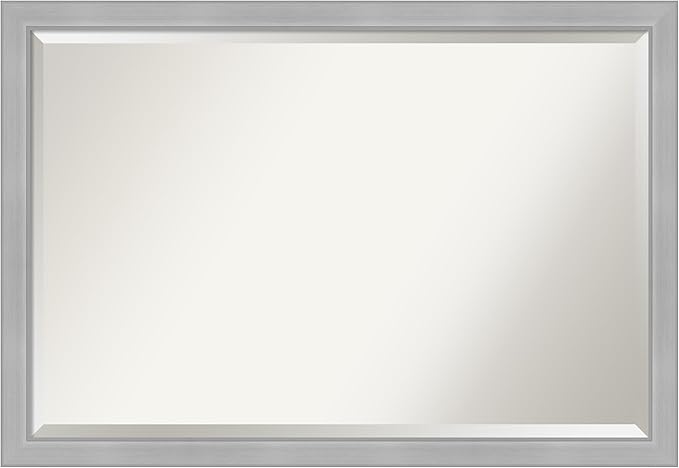 Amanti Art Silver Bathroom Mirror by AmantiArt