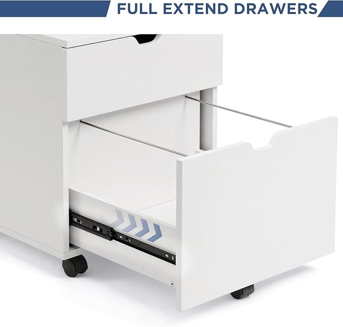 HollyHOME 2-Drawer Wood File Cabinet, Under Desk Cabinet - Image 7