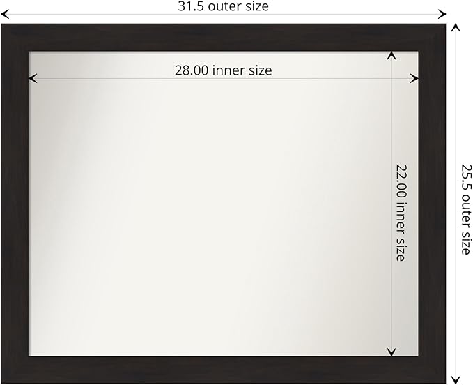 Amanti Art Brown Bathroom Mirror - Image 4