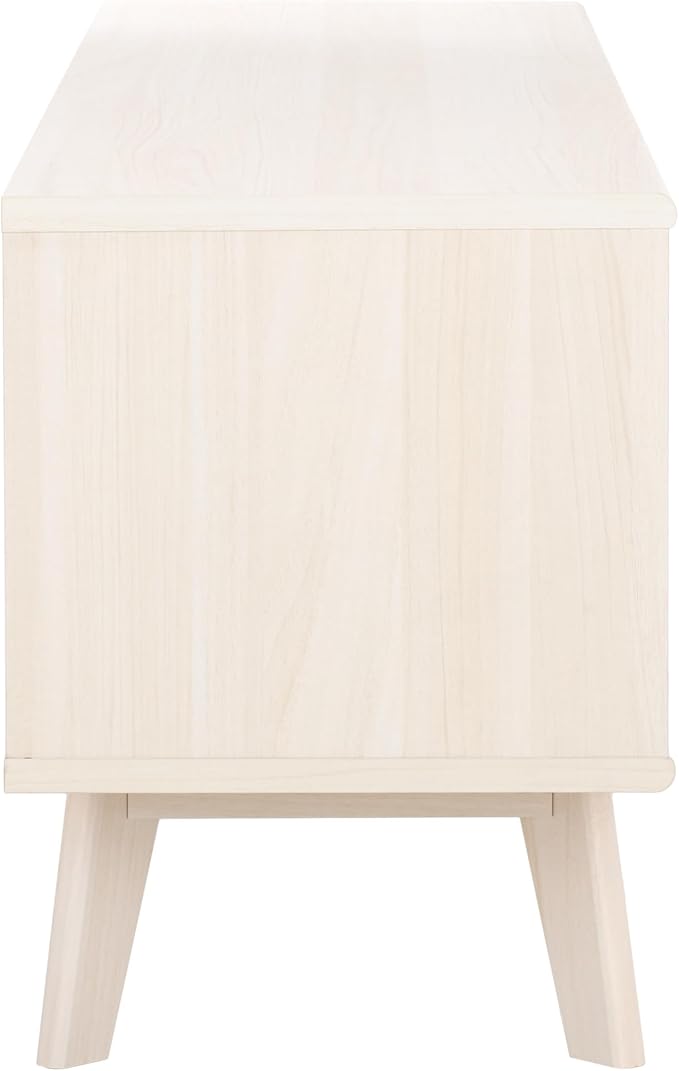 SAFAVIEH ESMA TV Stand for up to 65" Flatscreen – Bleached White, Sliding Doors - Image 7