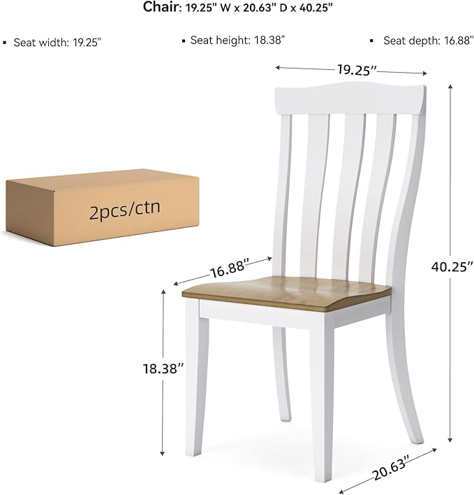 Signature Design by Ashley Ashbryn Farmhouse Armless Dining Chair - Image 3
