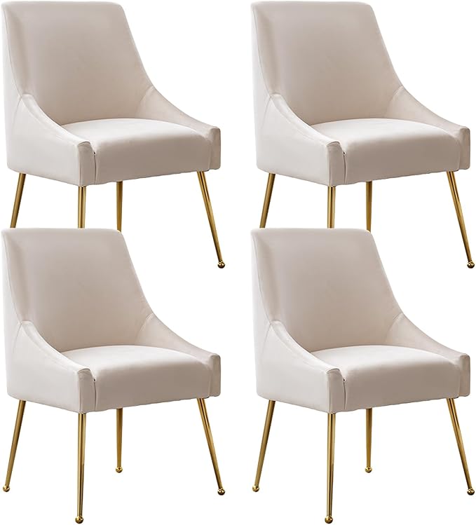 Velvet Dining Chairs, Furniture Collection Modern Contemporary Upholstered by RESTWORLD