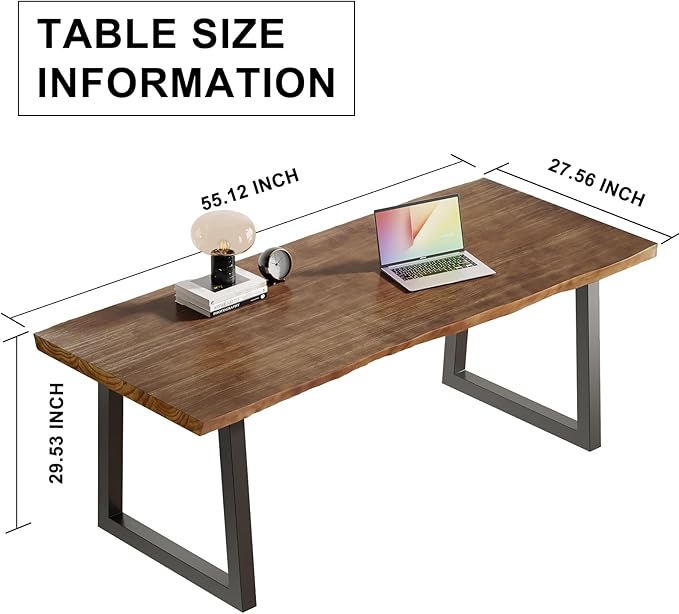 Solid Wood Computer Desk 55-inch Large Office Desk Home Simple Modern Long Desk - Image 2