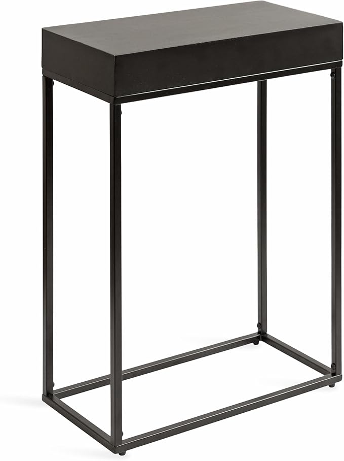 Kate and Laurel Karlsen Modern Wood and Metal Narrow Side Table; 16 x 8 x 24; by KateandLaurel