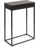 Kate and Laurel Karlsen Modern Wood and Metal Narrow Side Table; 16 x 8 x 24; by KateandLaurel
