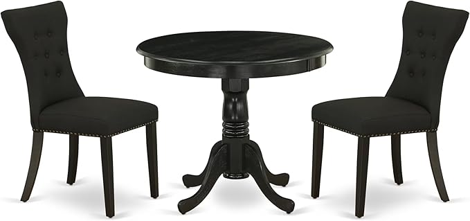 East West Furniture ANGA3-ABK-24 3 Piece Dinette Set by EastWestFurniture