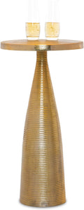 OBJET D'ART Small Round Gold End Tables, Vintage Metal Accent, Coctail and by ObjetDArt