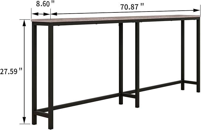 HOMERECOMMEND Sofa Tables Console Table - Image 2